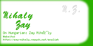 mihaly zay business card
